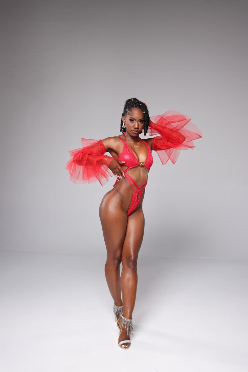 Lady of Ecstasy monokini costume, front view